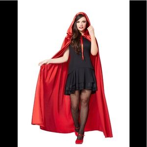 Red satin cape